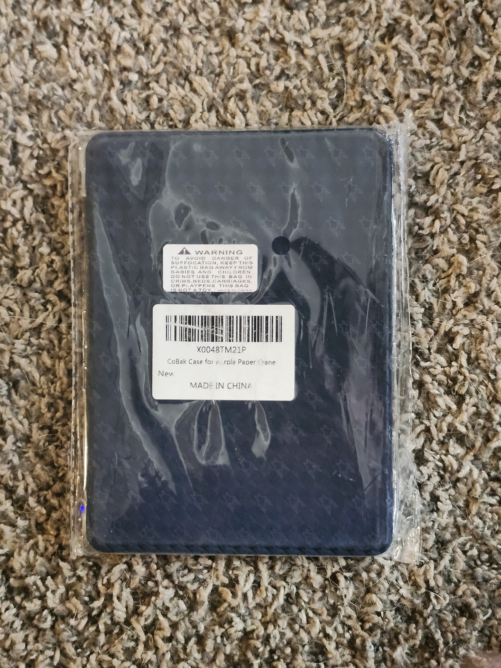 New Kindle Paperwhite & Colorsoft Case Navy Houndstooth Pattern